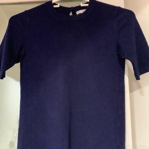 ZARA KNIT NAVY BLUE TOP